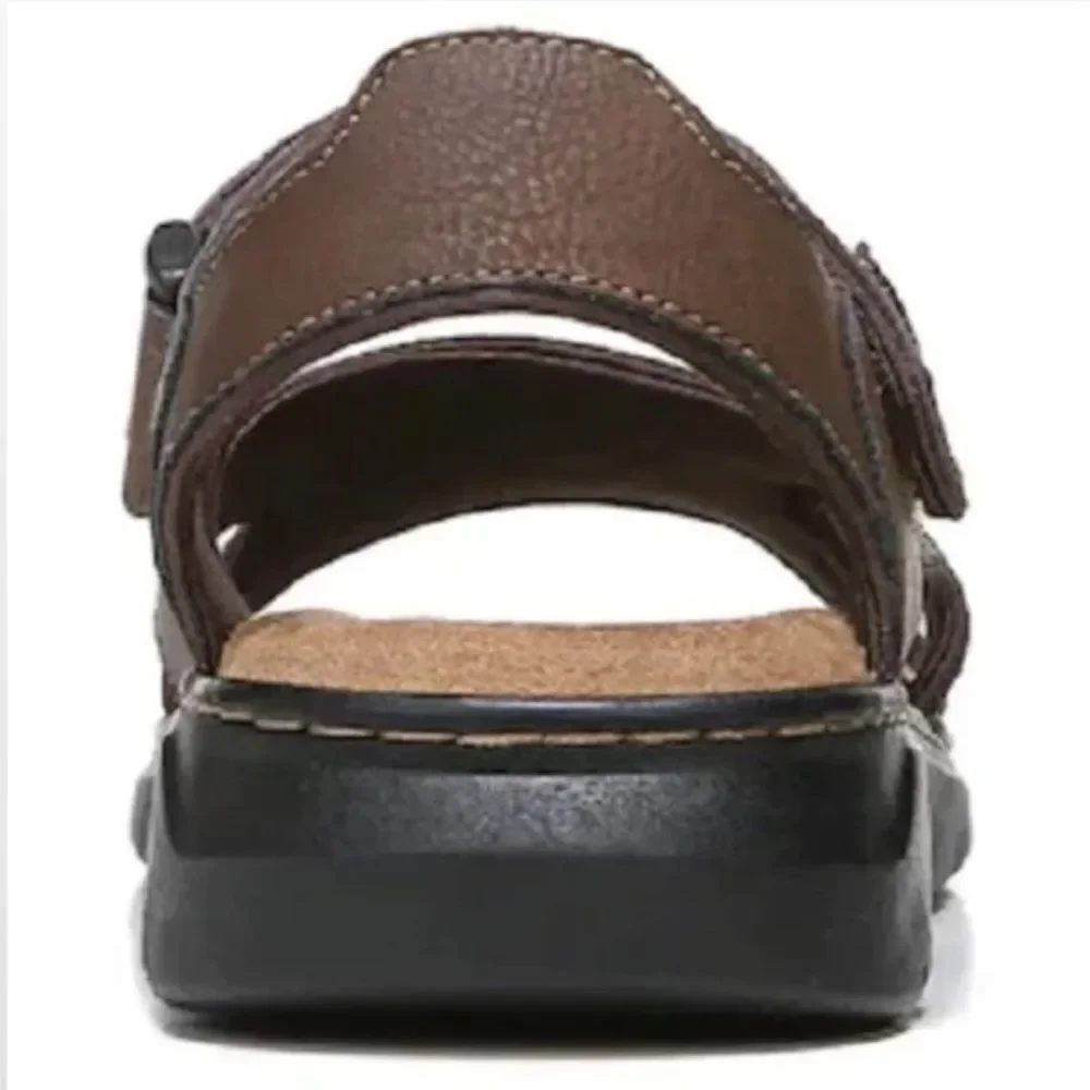 New Men Brown Fisherman Sandals Hiking Shoes Dr. Scholls Size 10